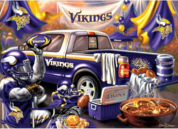 MasterPieces - 1000 Piece Jigsaw Puzzle, NFL Minnesota Vikings, Fun for Adults and Family, Non-Glare Finish, 19.25"x26.75"