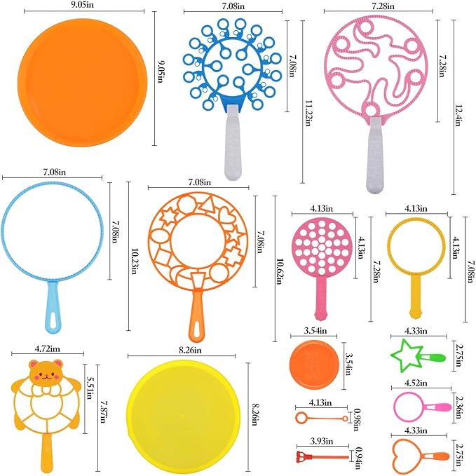 B bangcool Bubble Wands Set - Big Bubbles Wand Funny Bubbles Maker with Tray, Nice for Outdoor Playtime & Birthday Party & Games, Suitable for All Age People