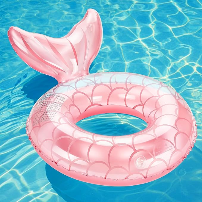 MoKo Inflatable Swimming Ring, Cute Pool Float Tube Decorations Swim Tubes Outdoor Pool Beach Water Floats Party Supplies Floaties