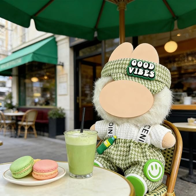 Ezcora 6 Sets Doll Clothes for 17cm Dolls, Fashion Outfit Collection with Hats & Accessories for 6.7 Inch Mini Doll, (No Dolls) (Kawaii Holiday Style)