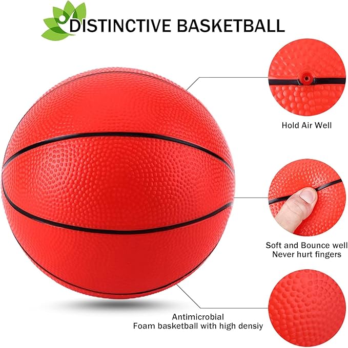 TNELTUEB Mini Basketball Replacement 8.5 Inch Pool Basketballs Ball Hoop Indoor Outdoor Toy, Fits All Standard Swimming Pool Basketball Hoop Pool Game Toy Water Games