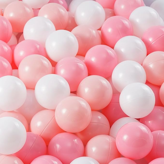 MoonxHome Ball Pit Balls for Toddlers, BPA Free Crush Proof Plastic Toy Balls for Ball Pit, Children's Pool Water Toys, Macaron Ocean Balls for Play Tent 2.15 Inch Pack of 100 200 500 800 1000