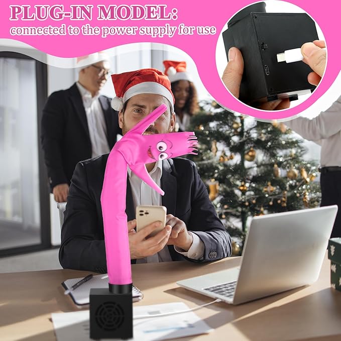 Poen Easter Gifts for Kids Mini Wacky Waving Inflatable Tube Guy with Blower Gag Toy Gift Inflatable Tube Man Birthday Desktop Decor Dancing Blow up Man for Office Party Decor(Cheeky)