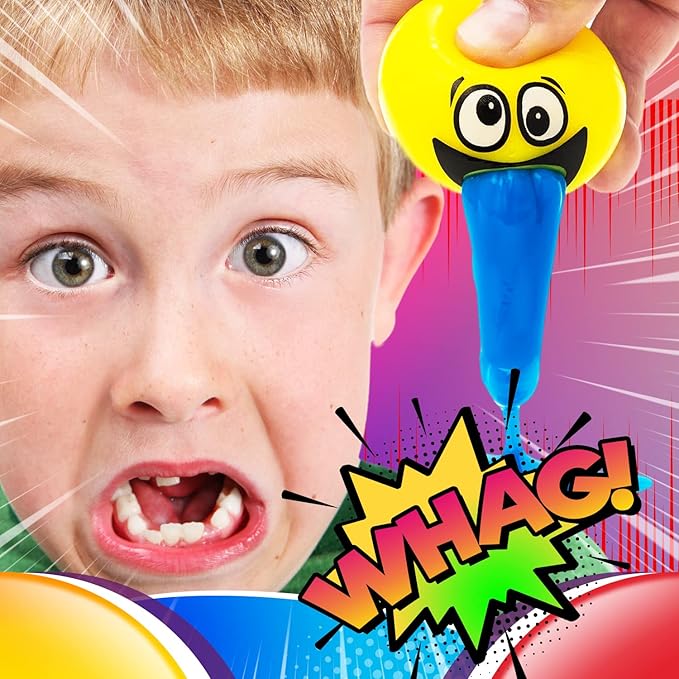 JA-RU Barf Slime Toy Squishy Stress Balls for Kids (2 Fidget Ball Assorted) Throw Up Vomit Slime Balls. Anti Stress Squeeze Toy. Funny Pranks Party Favors Easter Egg Fillers. 5299-2p