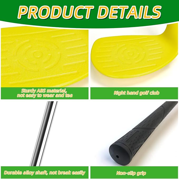Golf Club with Oversize Head, Right-Handed Plastic Chipping Clubs for Outdoor Backyard Game Training Practice, Golf Accessories Gifts for Men
