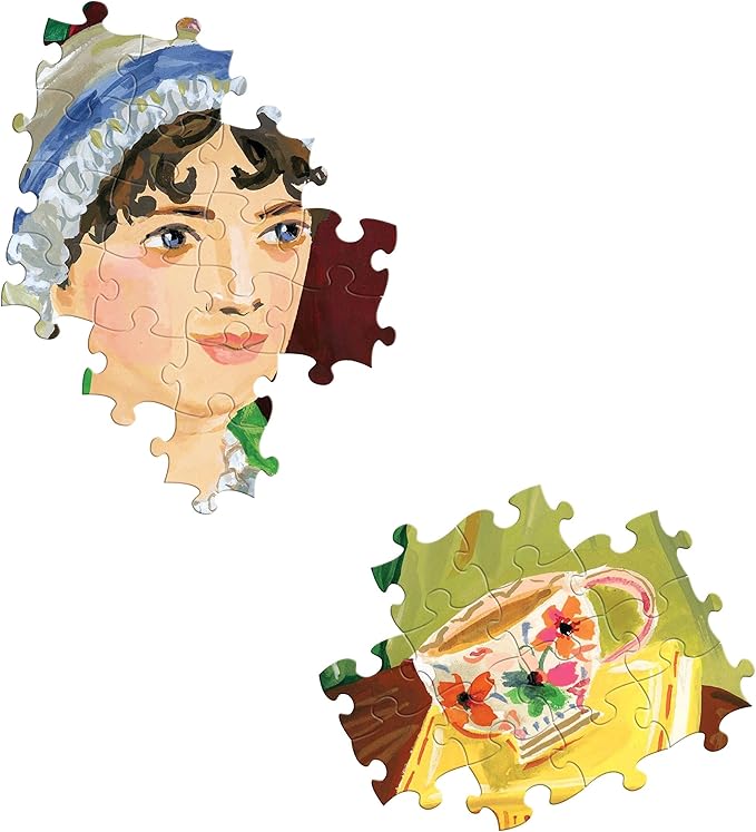 eeBoo 1000 Piece Puzzle - Jane Austen's Book Club Jigsaw Puzzle for Adults, Square 23" x 23" Made with Recycled Board & Vegetable-Based Ink