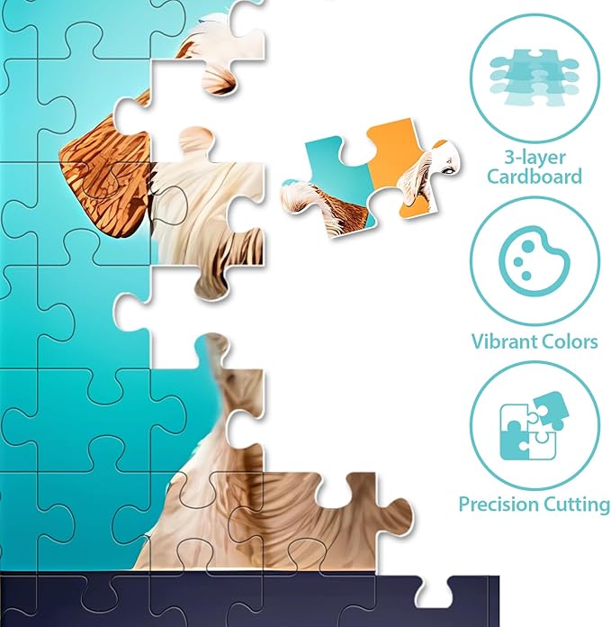 500 Piece Puzzles for Adults, Cute Dogs Jigsaw Puzzle for Adults Seniors,Recycled Cardboard Dogs Puzzle 500 Piece,Family Activity Great Gift for Family Friends 20.5 * 15 inch