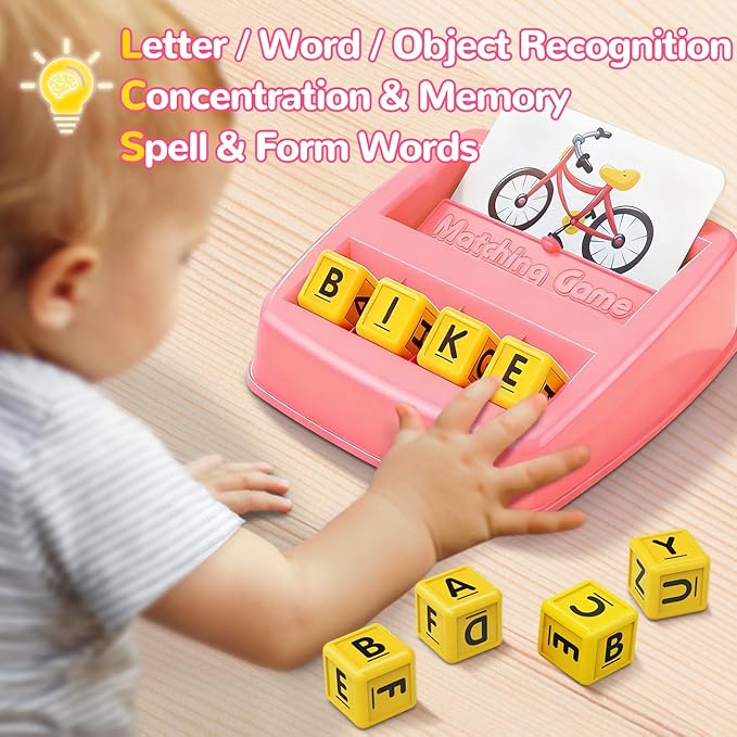 NARRIO Educational Toys for 3-5 Year Old Girls Gifts, Matching Letter Game Preschool ABC Learning Toys for Kids Ages 4-8 Years, Christmas Birthday Gifts for Toddler Toys Age 2-4