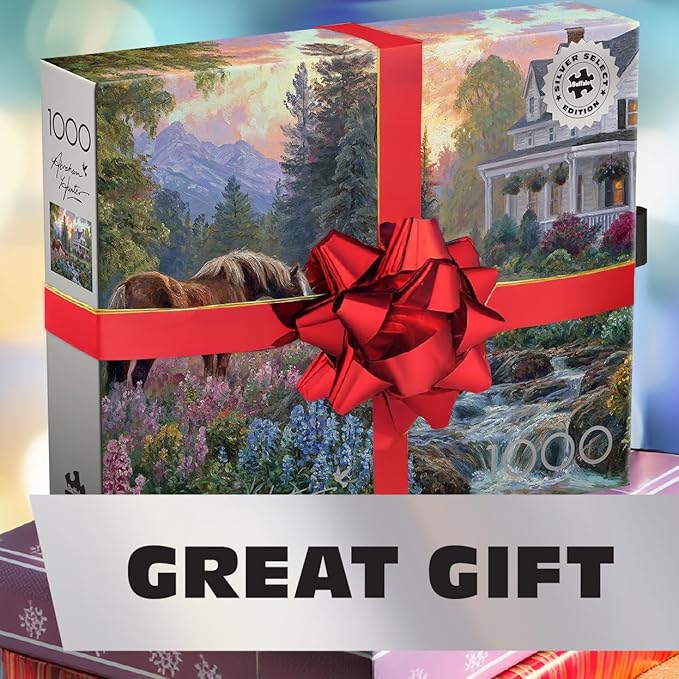 Buffalo Games - Silver Select - Abraham Hunter - Floral Pasture - 1000 Piece Jigsaw Puzzle for Adults -Challenging Puzzle Perfect for Game Nights - Precision-Cut Pieces