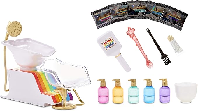 Rainbow High Salon Playset with Rainbow of DIY Washable Hair Color Foam for Kids and Dolls - Doll Not Included