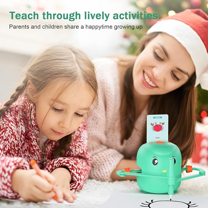 Smart Drawing Robot for Kids,Montessori Educational Painting Toy for 5+ with Voice Interaction&16 Color Pens,Magic Drawing Robot with 150 Learning Word Cards ,Ideal Gift for 5+ Year Old Boys Girls