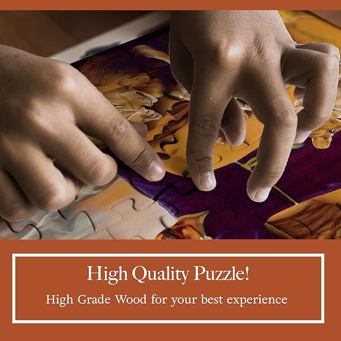 African American Expressions - Daniel in The Lion’s Den Puzzle – 500-Piece African American Biblical Jigsaw Puzzle for Adults | Inspirational Christian Puzzle with Stunning Artwork