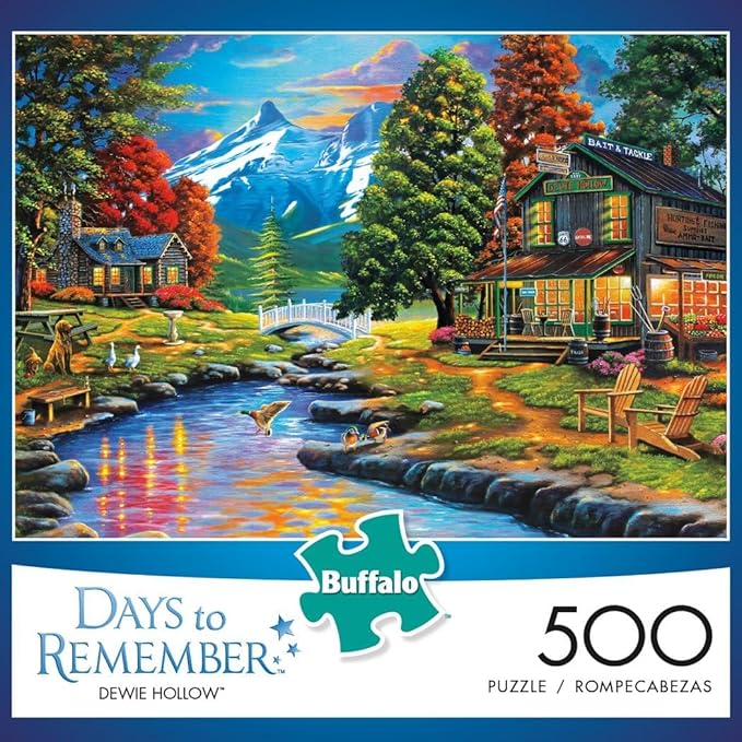 Buffalo Games - Geno Peoples - Dewie Hollow - 500 Piece Jigsaw Puzzle For Adults -Challenging Puzzle Perfect for Game Nights - Finished Size is 21.25 x 15.00