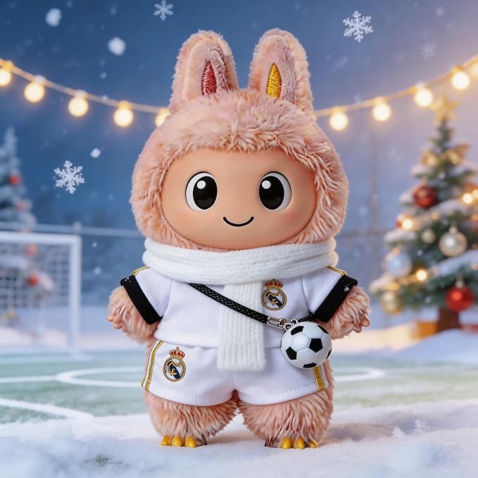 Sports-Themed Football 3-Piece Set,is Suitable for a 17cm Dolls, Dolls Clothing Accessories ( No Dolls ) ( Black and White)