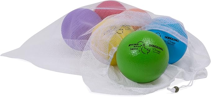Champion Sports Rhino Skin Dodgeball Set – 6 Soft Foam Balls with Durable Coating, 6" or 7" for Gym, Playground Play