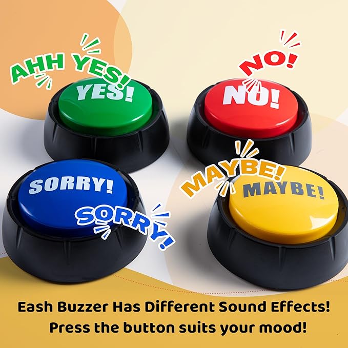 MyMealivos Set of 4, The NO, YES, Sorry and Maybe Buttons