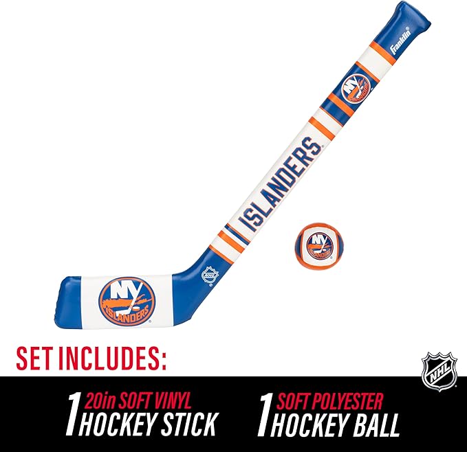 Franklin Sports NHL Team Mini Soft Hockey Stick Set - NHL Team Soft Foam Mini Hockey Stick and Ball - Great Toy for Kids