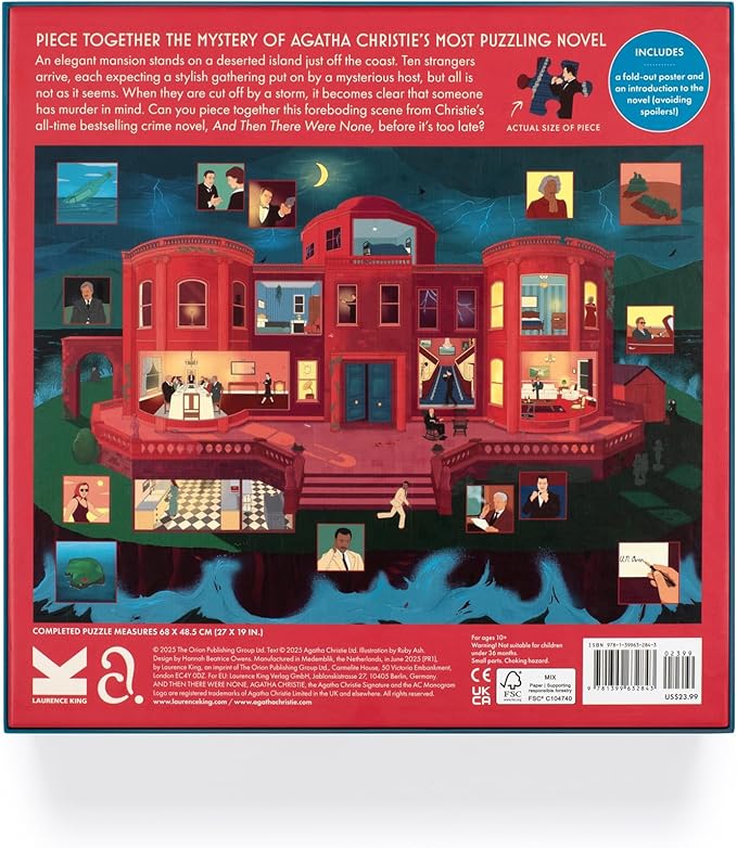 The World of Agatha Christie: and Then There were None: A 1000-piece Jigsaw Puzzle Illustrated by Ruby Ash