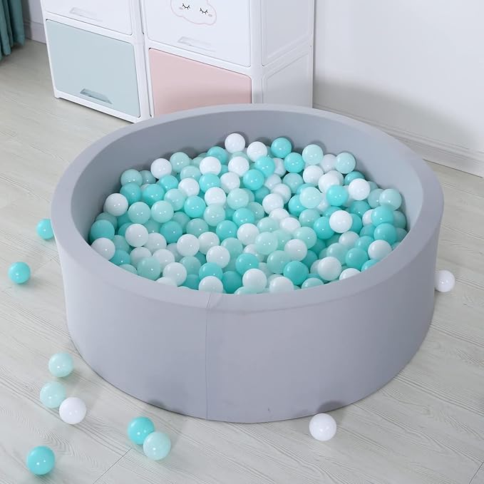 GOGOSO Ball Pit Balls for Toddlers Kids Plastic Balls for Ball-Pit Playpen Pool Baby Play Pastel BPA-Free Non Toxic Play Pastel Crush Proof Bal 50 100 200 500 1000 Count