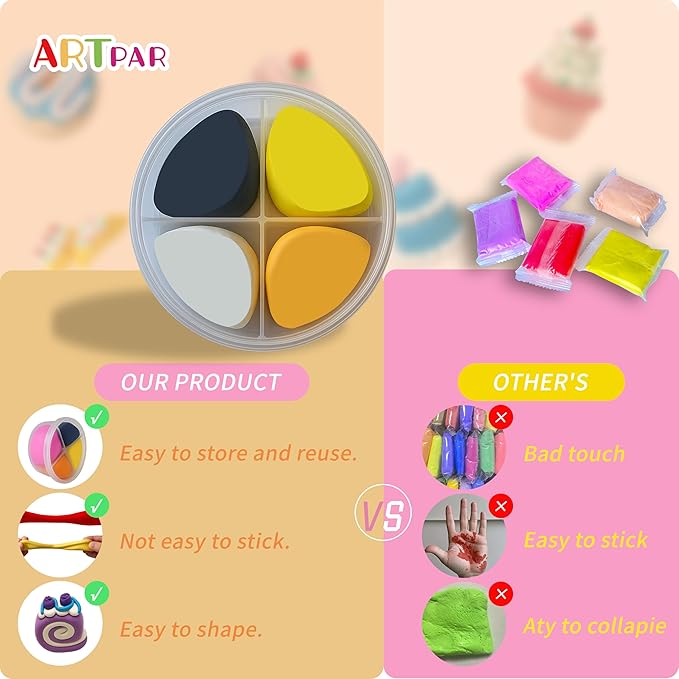 Halloween Crafts for Kids,Air Dry Clay Crafts Kit,12 Boxes Modeling Magic Soft Clay Art Sculpting Supplies,DIY Molding Clay Kit Hallowmas Pumpkin Party Favors for Boys & Girls Age 3-12