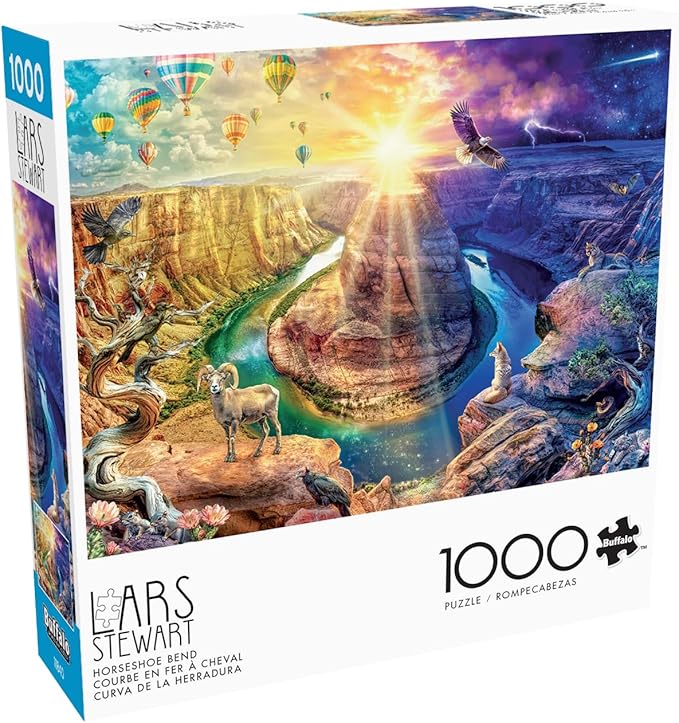 Buffalo Games - Lars Stewart - Horseshoe Bend - 1000 Piece Jigsaw Puzzle for Adults - Challenging Puzzle Perfect for Game Nights - Finished Size is 26.75 x 19.75