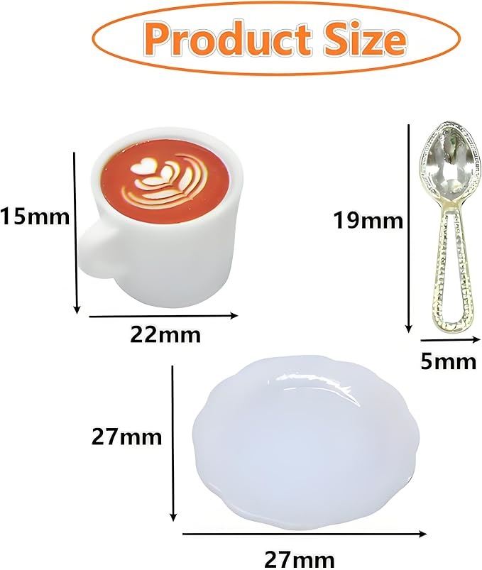 4Sets Kitchen & Dining Theme Miniature Dish Set – 1:12 Scale Plates,Spoons & Coffee Cups,Realistic Porcelain Tableware for Dollhouse,Miniature Dinner Accessories,DIY Display&Decorative Utensils (Pink)