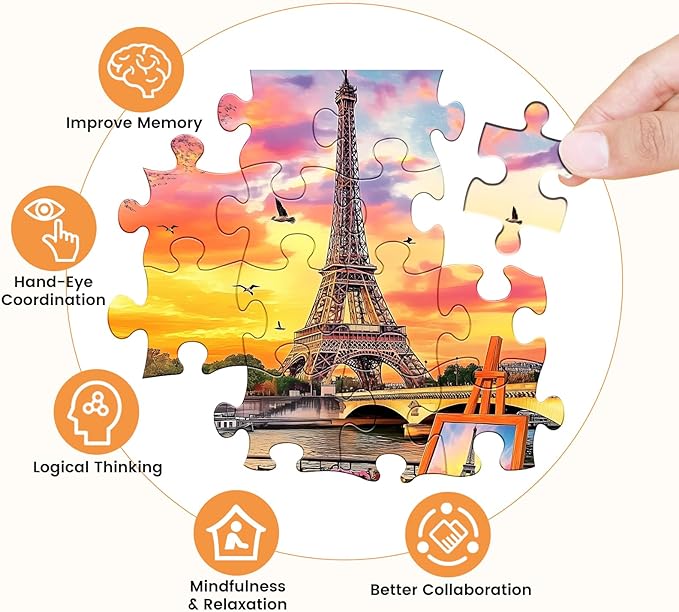 500 Piece Puzzles for Adults,Jigsaw Puzzles 500 Pieces Tower Puzzles for Adults 500 Pieces Romance Sunset Puzzle Adult Jigsaw Puzzles Games Premium Cardboard Puzzle for Tabletop Family Activity Gift