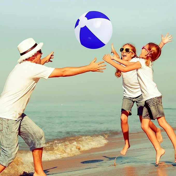 6 Pack Beach Balls, Large Inflatable Beach Balls Bulk, for Parties, Beach, Pools & Play