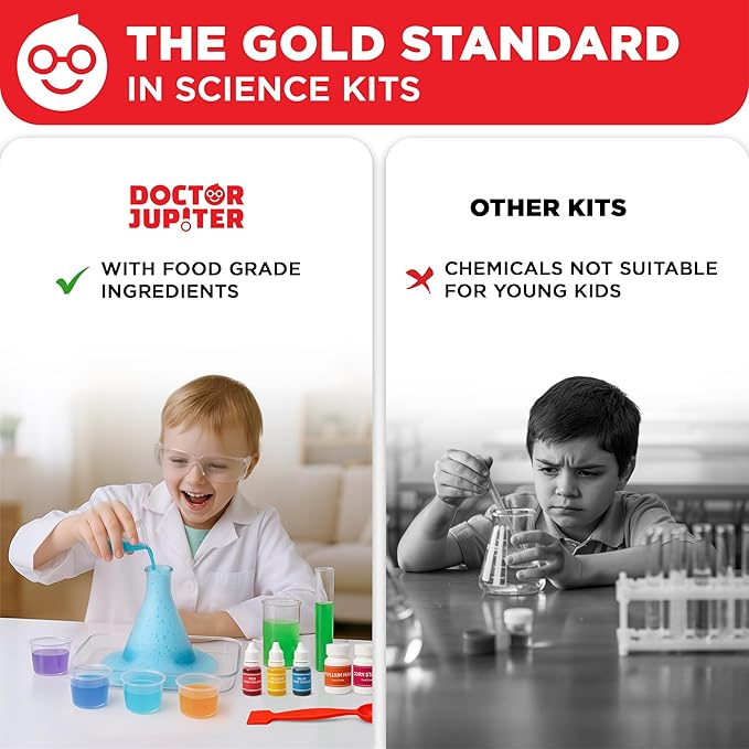 Doctor Jupiter My First Science Kit for Kids Ages 4-5-6-7-8 | Easter, Birthday Gift Ideas for 4+ Year Old Boys & Girls | Toy Stem Kit with 100+ Experiments | Learning & Educational Projects