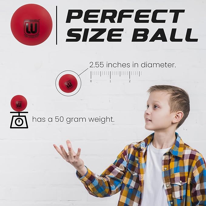 Winnwell Sports Street Hockey Balls - Indoor & Outdoor Balls with Storage Bag - Ideal for Road & Street Hockey Games 65mm & 50 Gram Weight