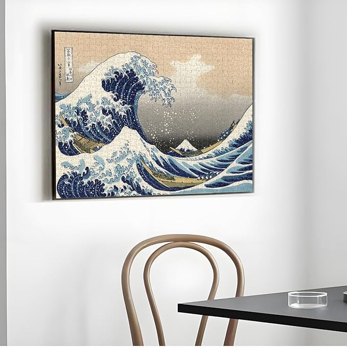 1000 Piece Jigsaw Puzzles for Adults Teens Kids - Fine Art Challenging, The Great Wave 1000Pcs Puzzle, Family Game Gift, Size 27"x20"