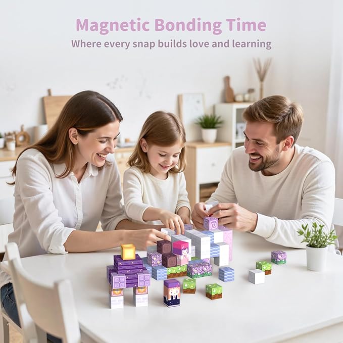 Magnetic Building Blocks 120PCS for Kids Ages 4-8, Magnetic Cubes STEM Toy Set, Strong Magnets Construction Blocks, Educational Building Toy for Boys Girls