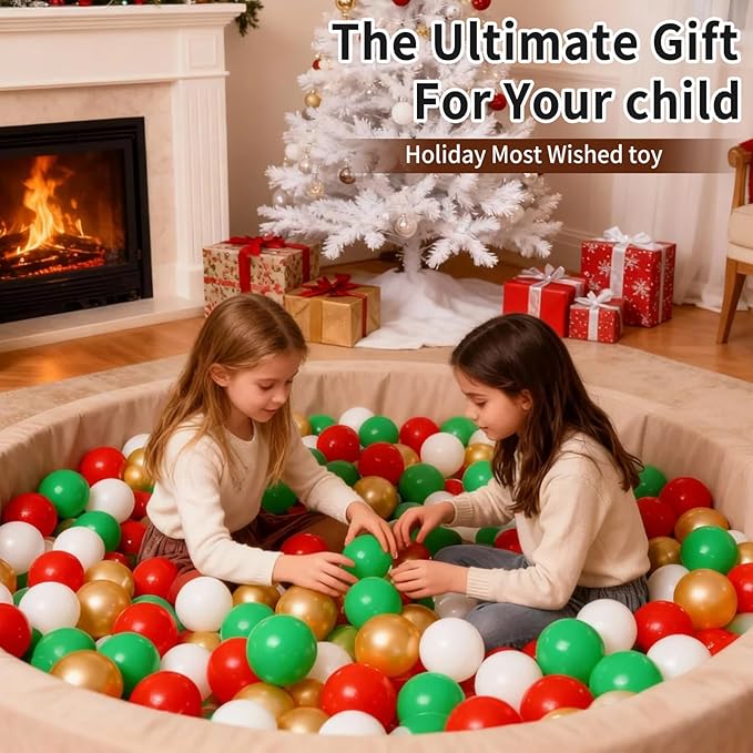 STARBOLO Ball Pit Balls for Toddlers Pack of 100 200 500 - BPA&Phthalate Free Non-Toxic Crush Proof Soft Plastic Balls for 1-5Years Old Toddlers Girl Kids Birthday Pool Playpen Tent Party