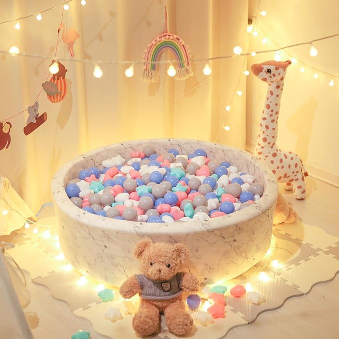 Star Ball Pit Balls for Toddlers -200pcs Phthalate Free BPA Free Crush Proof Play Balls Play Tent Pool Playhouse Playpen Party Decoration.