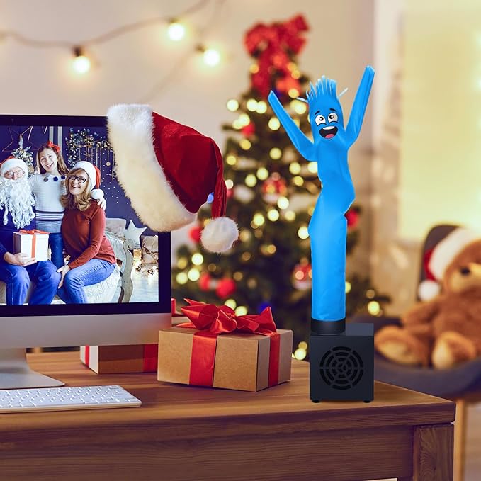 Poen Easter Gifts for Kids Mini Wacky Waving Inflatable Tube Guy with Blower Gag Toy Gift Inflatable Tube Man Birthday Desktop Decor Dancing Blow up Man for Office Party Decor(Laugh)