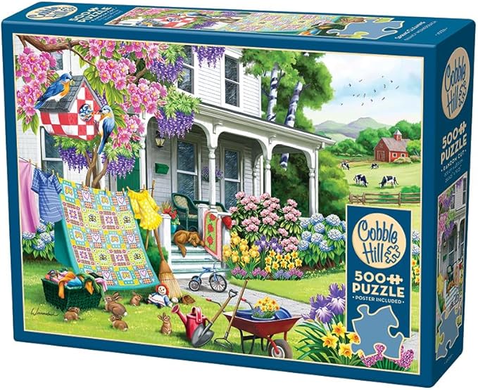 Cobble Hill 500 Piece Puzzle - Spring Cleaning - Sample Poster Included