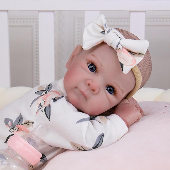 Milidool Lifelike Reborn Baby Dolls Girl - 20 Inch Realistic Newborn Baby Dolls with Poseable Body, Real Life Baby Dolls with Accessories for 3+ Year Old Girls Gifts, Pretend Play, Collection