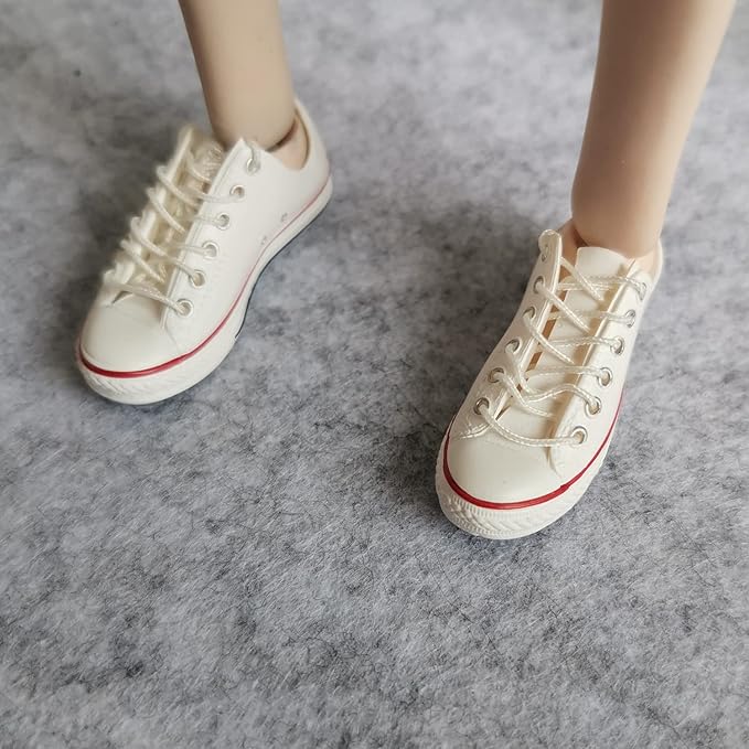 1:6 Scale Figure Shoes Sneakers Shoe for 1/6 12 inch Female Action Figure Phicen TBLeague (White)