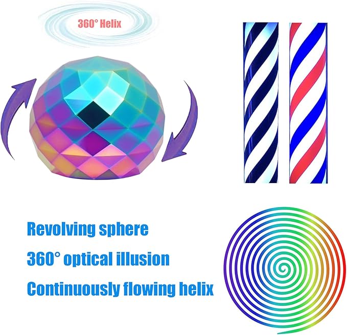 Desk-Toys for Fidget Kinetic-Cool-Gadgets: Cool-Stuff for Kid Children Teen Adult, Optical-Illusion Toy for Office School Home Women Men Christmas Stress-Relief-Gifts 180 Seconds Spinning