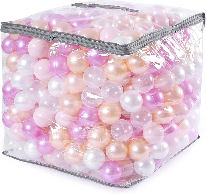 STARBOLO Ball Pit Balls for Toddlers Pack of 100 200 500 - BPA&Phthalate Free Non-Toxic Crush Proof Soft Plastic Balls for 1-5Years Old Toddlers Girl Kids Birthday Pool Playpen Tent Party