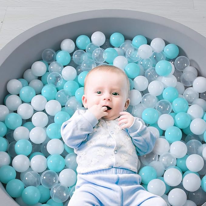 STARBOLO Ball Pit Balls for Toddlers Pack of 100 200 500 - BPA&Phthalate Free Non-Toxic Crush Proof Soft Plastic Balls for 1-5Years Old Toddlers Girl Kids Birthday Pool Playpen Tent Party