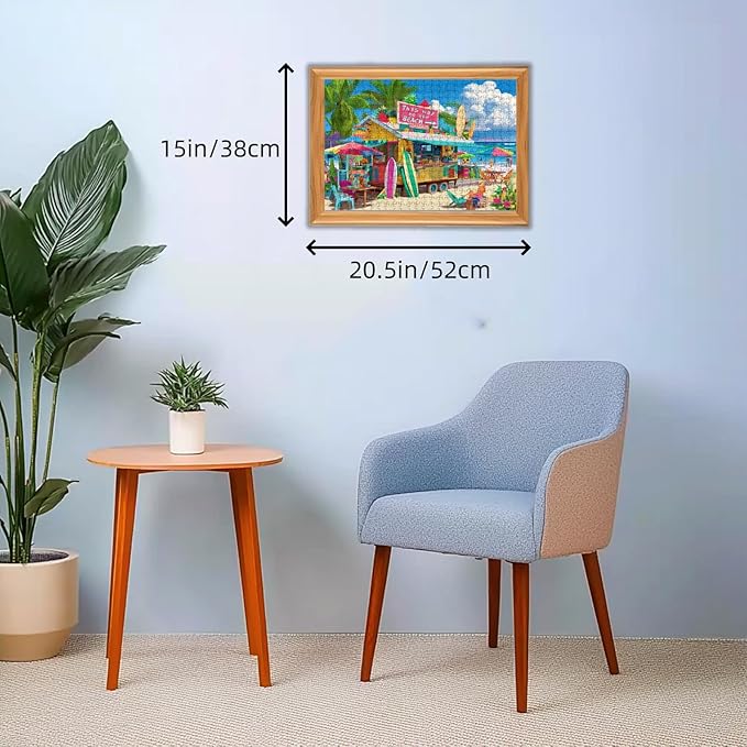 500 Pieces Jigsaw Puzzle for Adults Beach Shop Family Puzzle Game Funny Jigsaw Puzzle (Beach Shop, 500 Pieces)