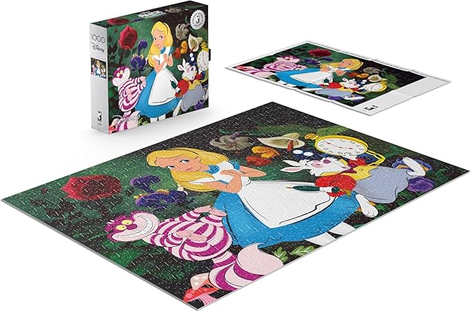 Buffalo Games - Silver Select - Disney - Alice in Wonderland, Alice and Friends - 1000 Piece Jigsaw Puzzle for Adults -Challenging Puzzle Perfect for Game Nights