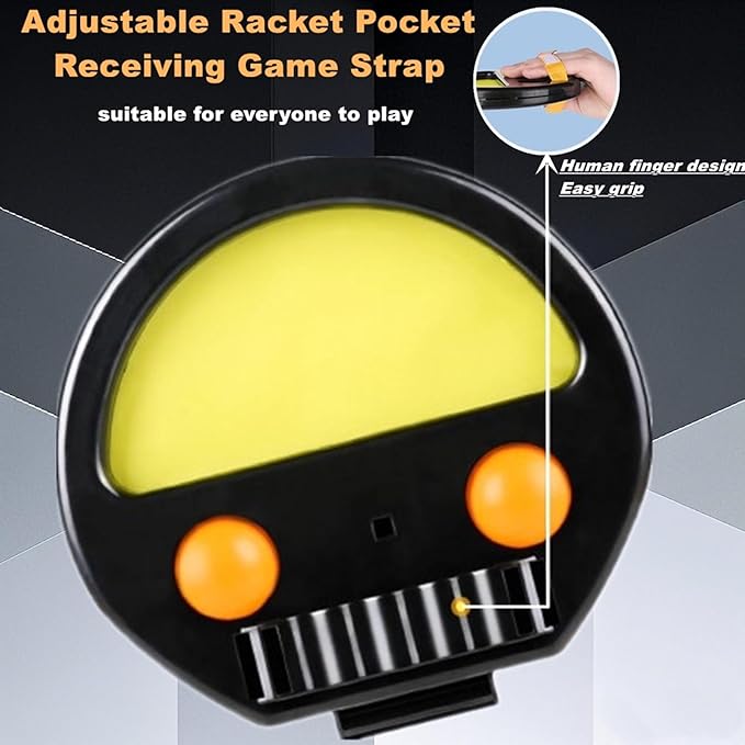 Toss and Catch Ball Game for Kids & Adults, 2Pcs Velcro Throw Catch Ball Set to Improve Hand Eye Coordination Ability, Portable Racket Pocket with Launcher, Ideal Outdoor Game Choice