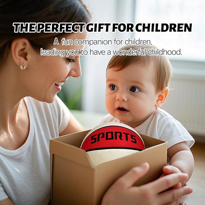 KUYOTQ Kids Youth Adult Size 3/4/5/6/7 (22/25.5/27.5/28.5/29.5") Basketball Premium Rubber or Faux Leather Basketball Indoor Outdoor Basketball for Boys Girls Womens Mens Basketball Gifts (Deflated)