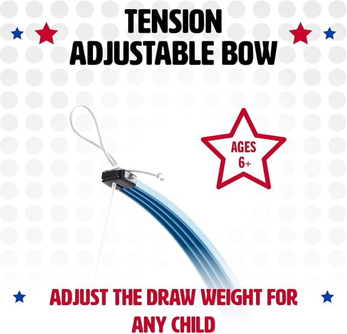 NSG Deluxe Bow and Arrow Set for Kids - Toy Archery Bow with Large Freestanding Target, Suction Cup Arrows, and Quiver