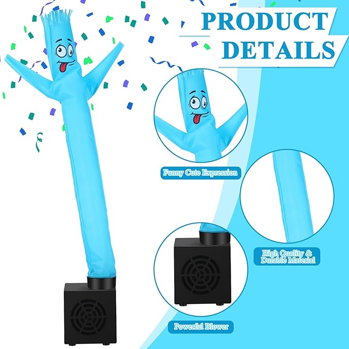 Poen Easter Gifts for Kids Mini Wacky Waving Inflatable Tube Guy with Blower Gag Toy Gift Inflatable Tube Man Birthday Desktop Decor Dancing Blow up Man for Office Party Decor(Quirky)