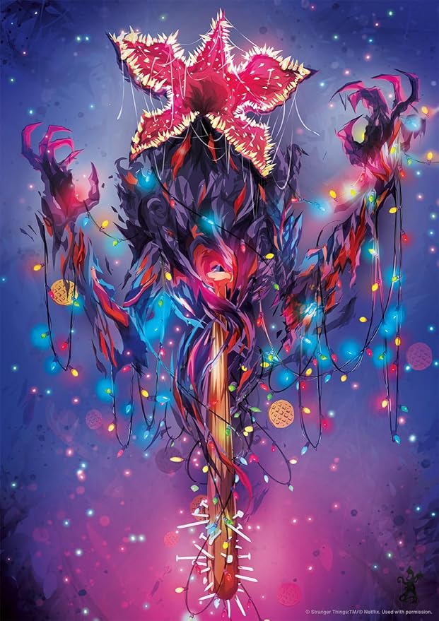 Buffalo Games – Stranger Things Demogorgon Lights 500 Piece Jigsaw Puzzle Colorful Puzzle for Adults – Precision-Cut Pieces, Beautiful Artwork, and Hours of Relaxing Fun