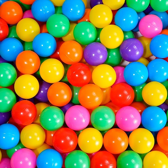 Ball Pit Balls for Kids & Dogs Cats Pack of 100 200 500- BPA Free, Crush Proof Plastic Balls for Ball Pit, Tent, Playhouse, Children's Toy Balls for Party, Macaron Ocean Balls 2.15 Inch