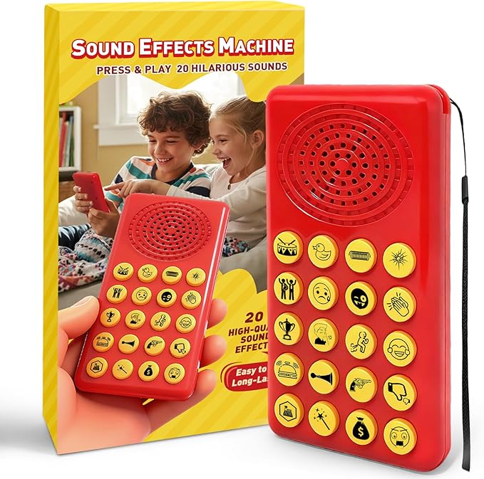 Sound Effects Machine - Easter Basket Stuffers for Kids - 20 Funny Sounds with Volume Control - Portable Electronic Sound Maker for Party, Game Night and Family Fun